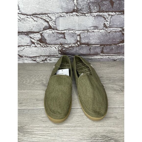 Sanuk Lil Pair O Dice Youth Green Canvas Sidewalk Surfer Shoes Kids Sz 3US/33EU - Picture 11 of 16